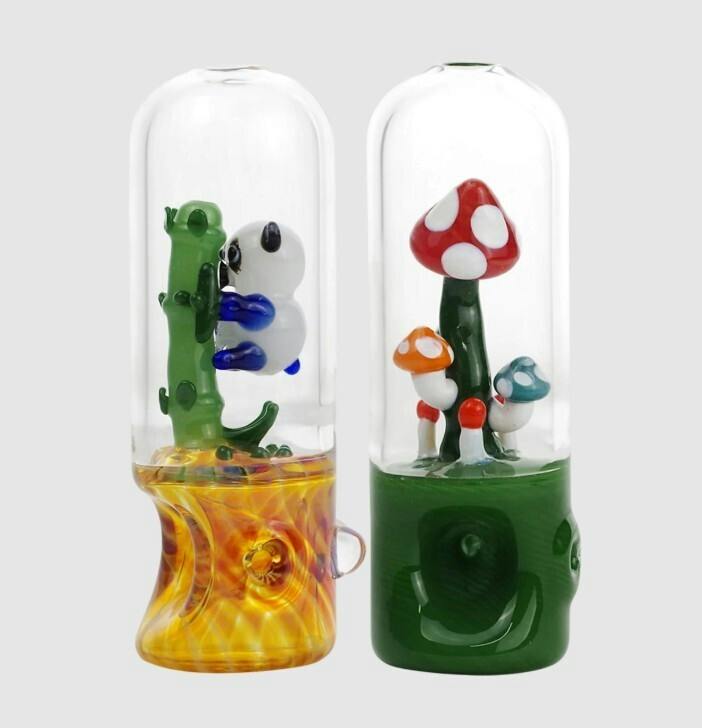 Glass - Encased Design Hand Pipe
