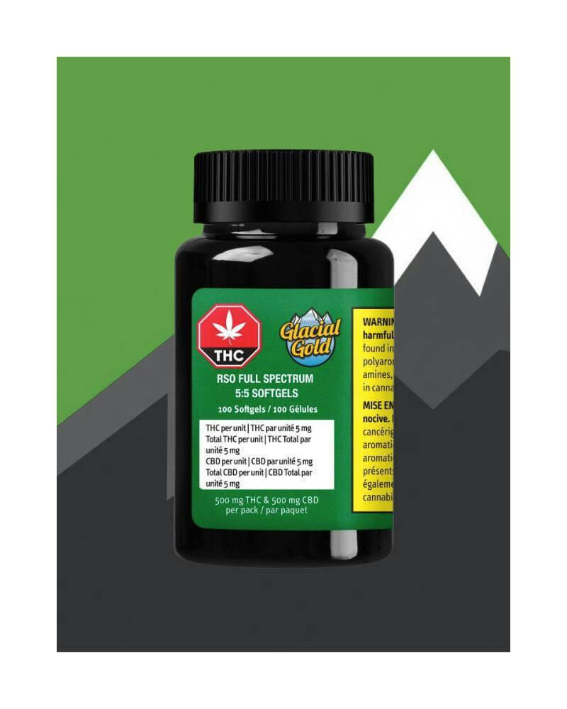 Balanced RSO Softgels | 250mg THC + 250mg CBD