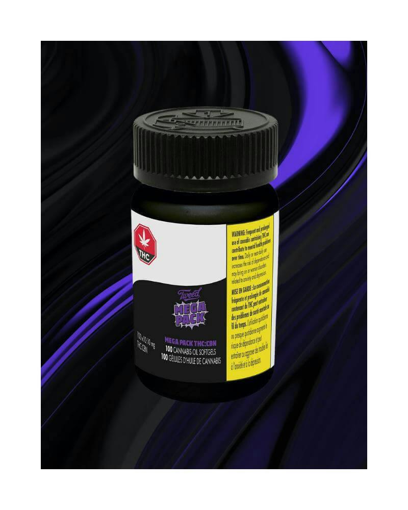 THC+CBN Mega 100 Pack Softgels | 1000mg CBN + 1000mg THC