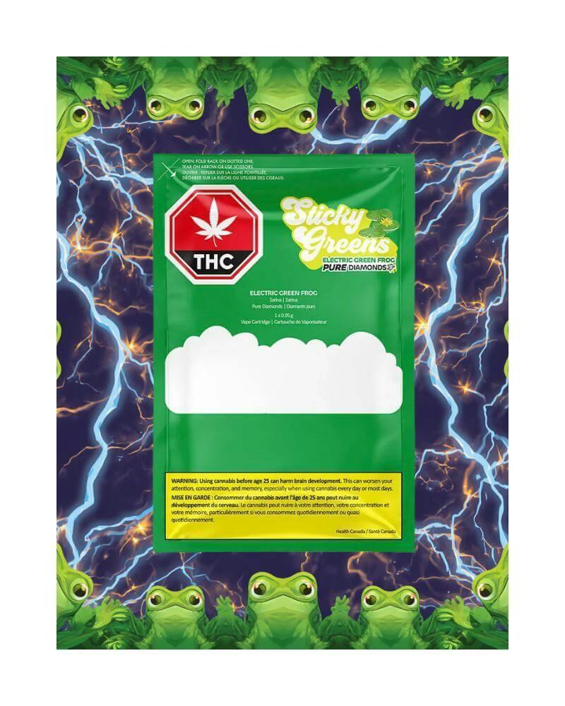 Electric Green Frog Pure Diamonds 510 Cart | 0.95g