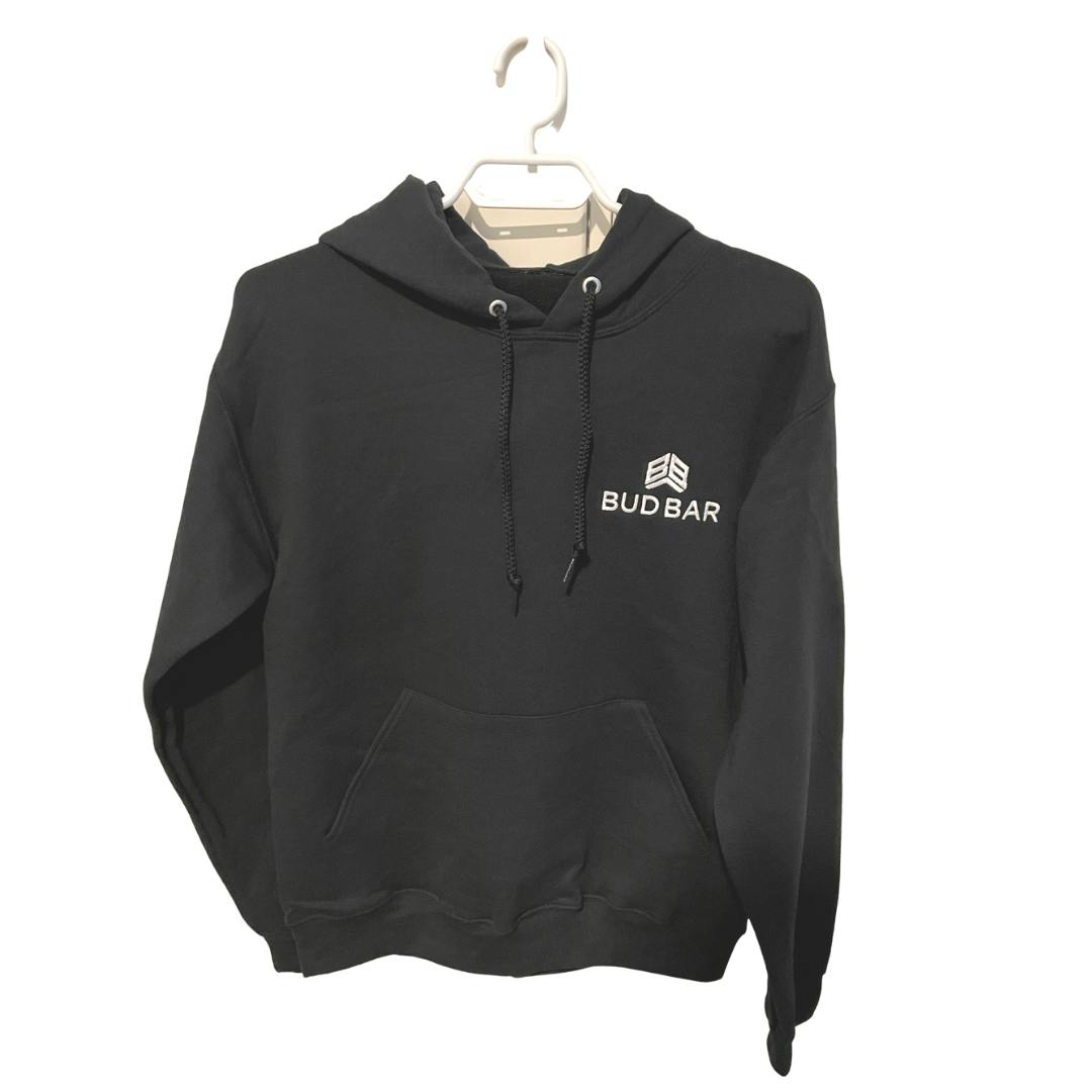 Black Embroidered Hoodie | Large