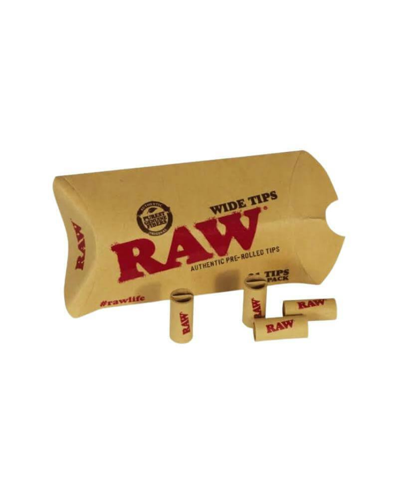 Raw | Classic Wide Pre-Rolled Tips | 21 Pack