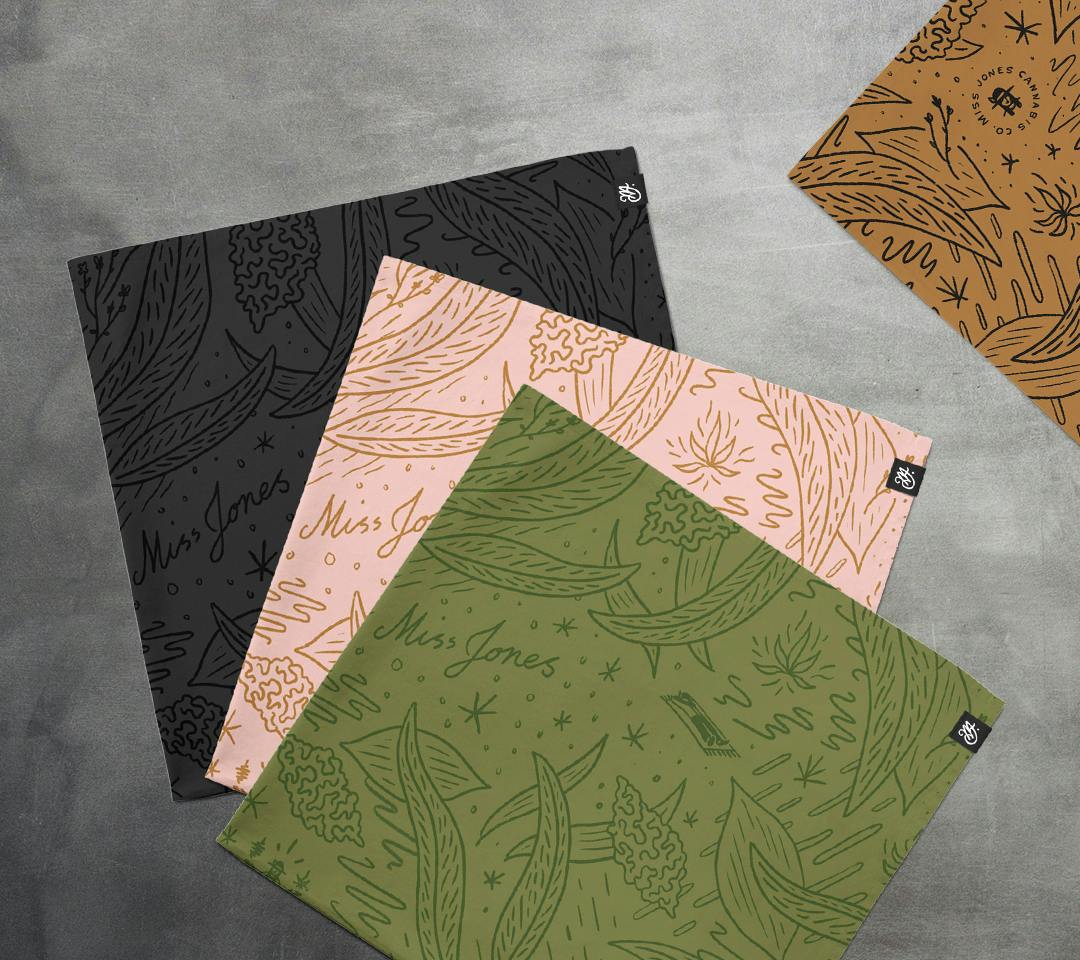 Miss Jones Bandana - Grey