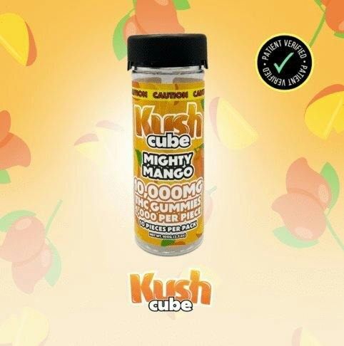 Kush Cubes - 10,000mg THC Mighty Mango Gummy 10ct