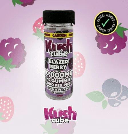 Kush Cubes - 10,000mg THC Blazed Berry Gummy 10ct