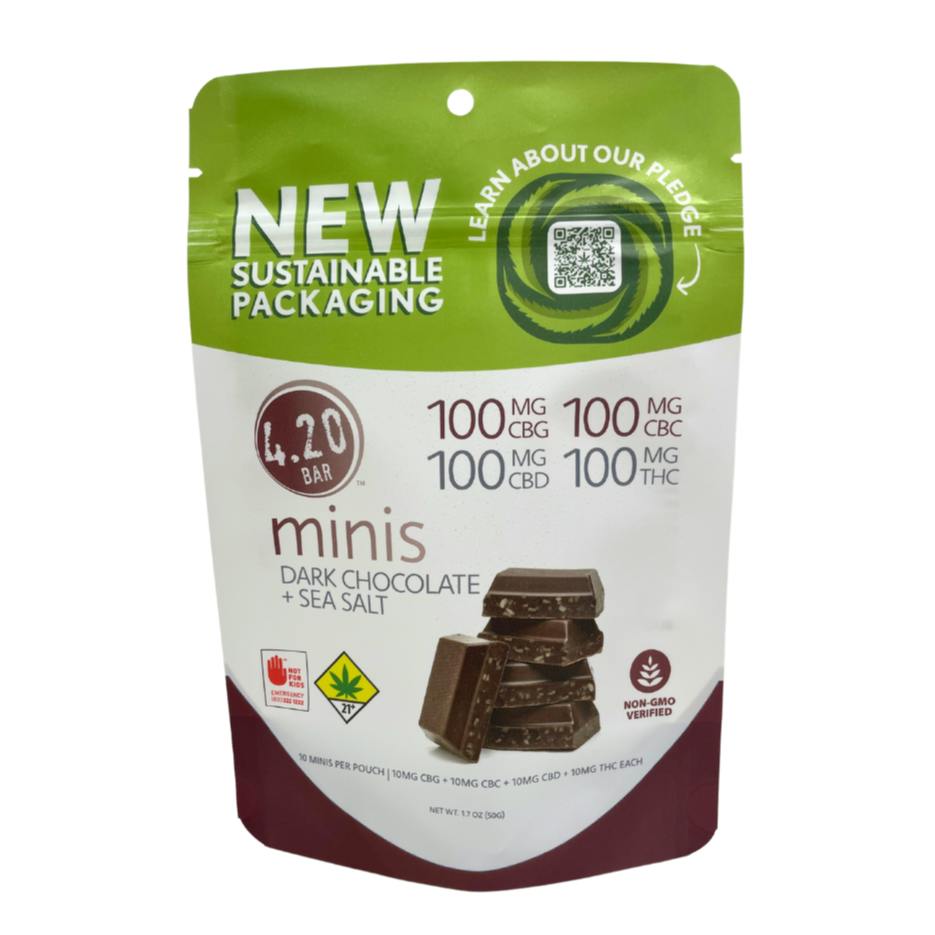 Evergreen Herbal - 4.20 Mini - 1:1:1:1 Dark Chocolate Sea Salt 10pk