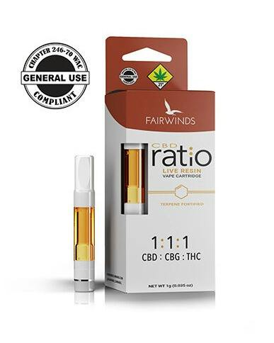 Fairwinds - Cartridge - 1:1:1 THC:CBD:CBG Ratio 1g