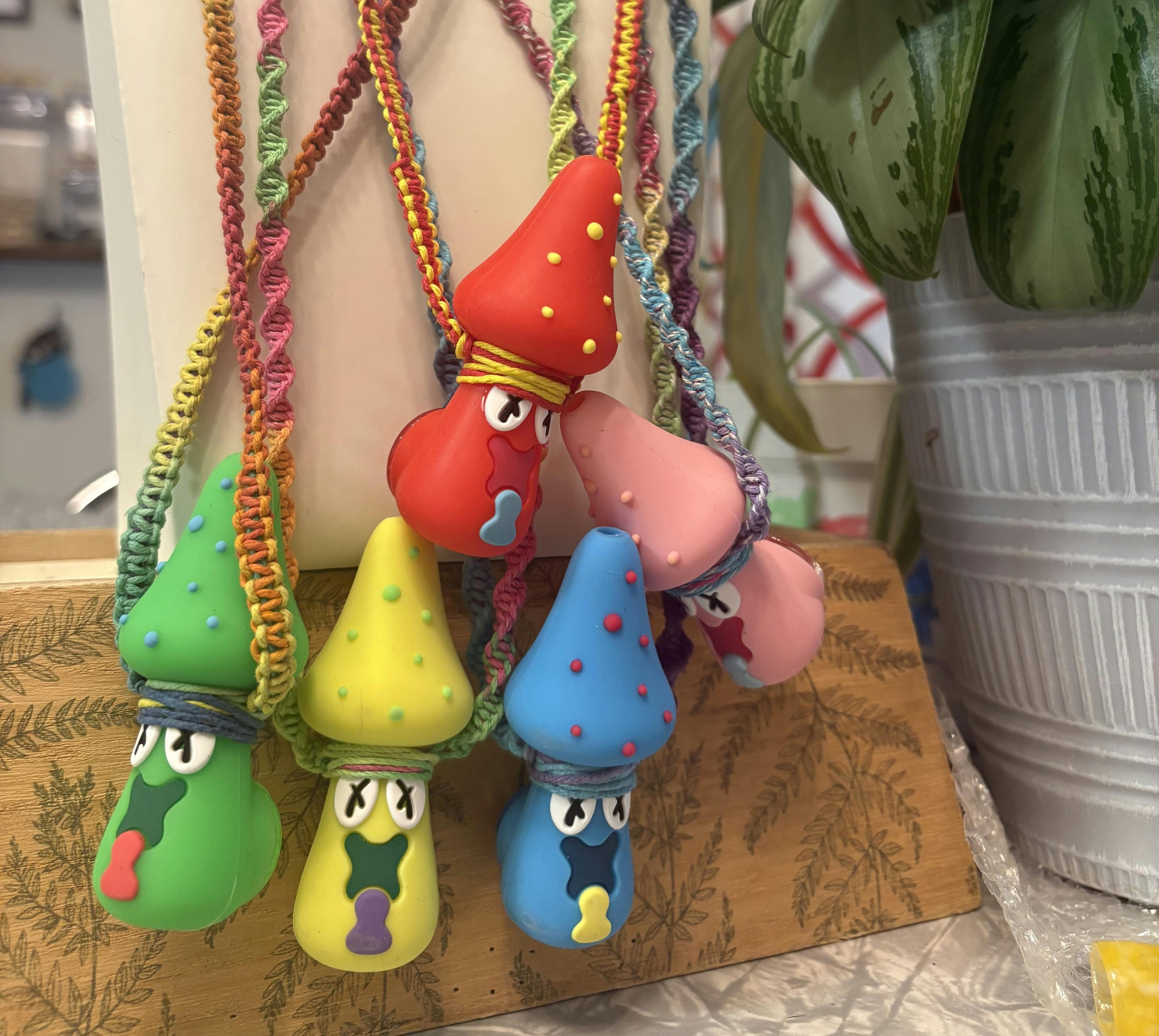 Handmade by Sarah Beth - Silicone Mushy Small Pipe w/Hemp - Assorted Colors