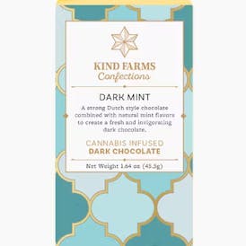 Dark Mint Chocolate Bar (200mg) - Kind Farms Confections