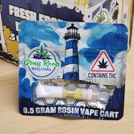 Lemon Larry .5g Live Rosin Cart - Grass Roots