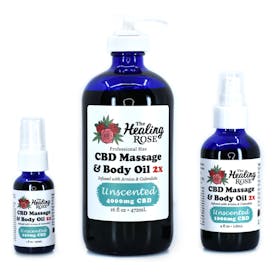 Unscented CBD Massage & Body Oil (1000mg) - The Healing Rose