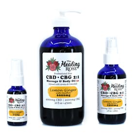 Lemon Ginger CBD Massage & Body Oil (1500mg) - The Healing Rose