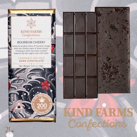 Bourbon Cherry Chocolate Bar (200mg) - Kind Farms Confections