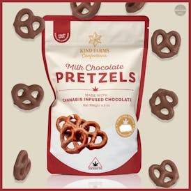 Milk Chocolate Pretzels (200mg) - Kind Farms Confections