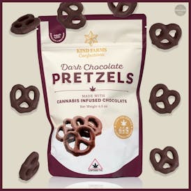 Dark Chocolate Pretzels (200mg) - Kind Farms Confections