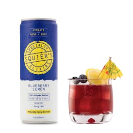 Blueberry Lemon Seltzer 5mg THC : 10mg CBD HEMP - Squier's