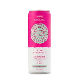 Pink Pineapple Seltzer 5mg THC : 10mg CBD HEMP - Squier's