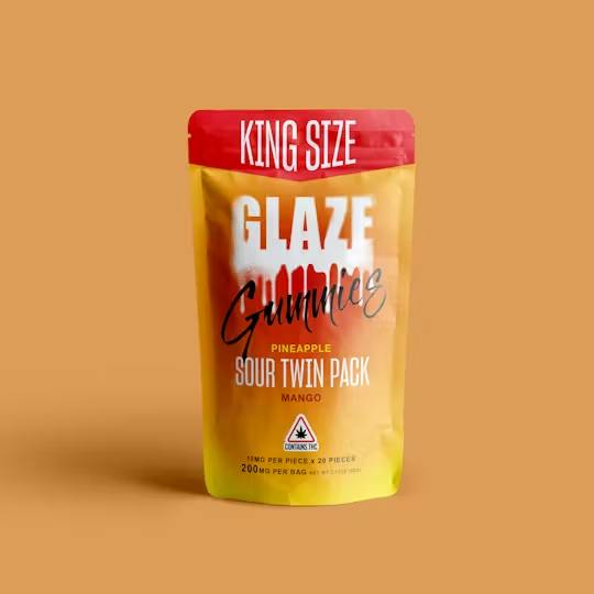 Mango/ Pineapple Gummies (200mg) - Glaze cannabis product
