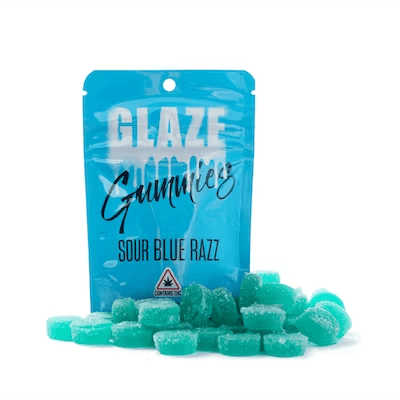 Sour Blue Razz Gummies - Glaze