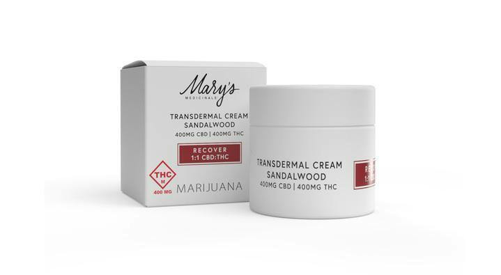 Transdermal Cream Recover Sandalwood 1:1 THC:CBD