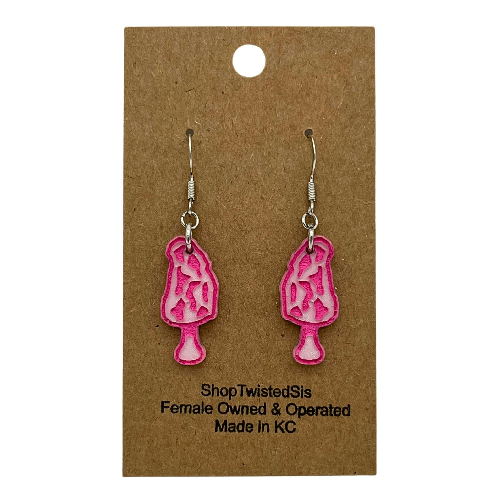 Morel Mushroom | Dangle Earrings