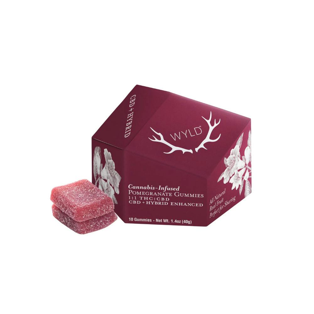 *HIGH DOSE* Pomegranate 1:1 CBD + Hybrid Enhanced Gummies | 200mg | MI Only