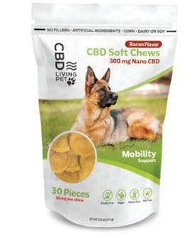 CBD Living - Mobility Support Pet Chews 300mg (30pc) Bacon Flavor