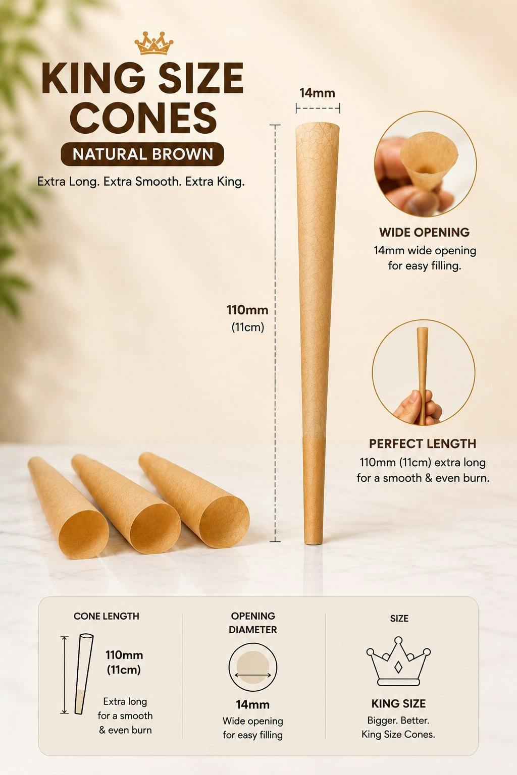 LYF Pre Rolled Natural Brown Cone