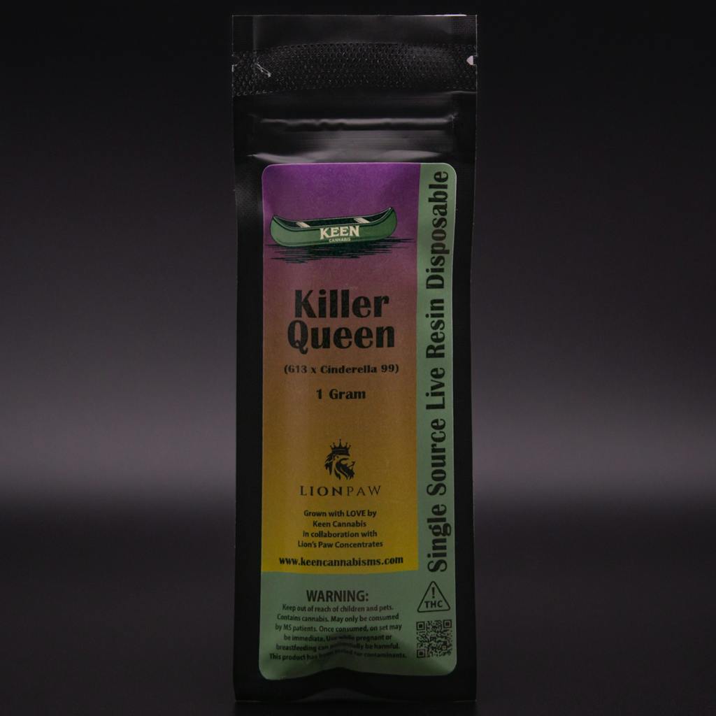 LionPaw | 1g | Killer Queen | Live Resin Disposable at DABBS Cannabis Dispensary