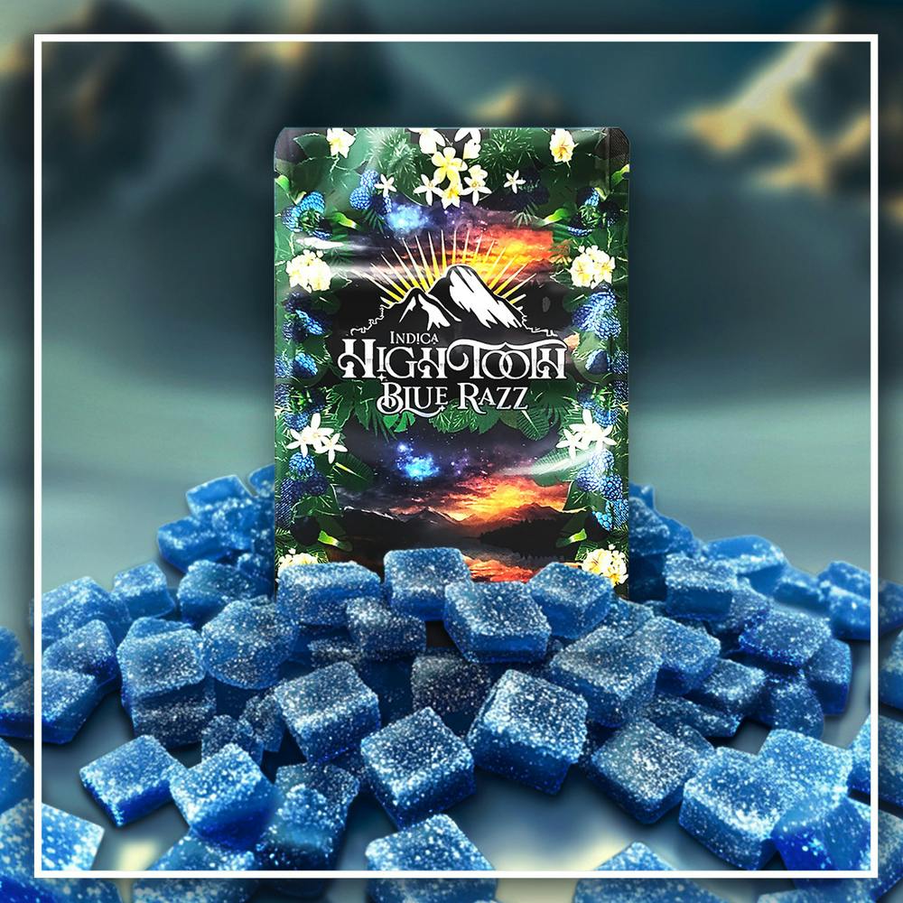 High Tooth Blue Raz Gummies 100 mg