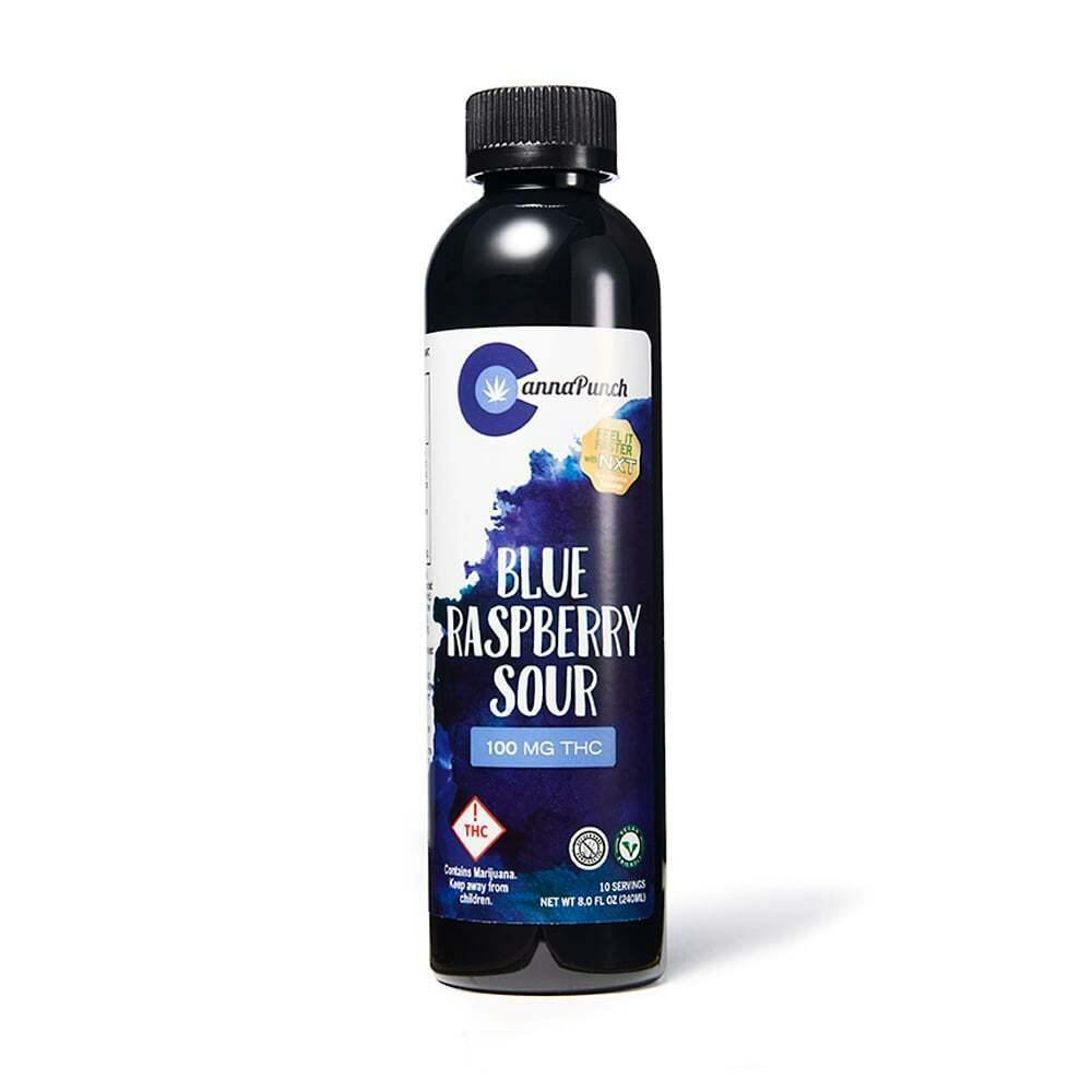 CannaPunch Sour Blue Raspberry Drink 100 mg