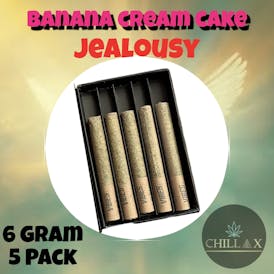 Banana Cream Cake X Jealousy (H) 6 Grams Espiritu Luxury Pre-Rolls 5 Pack