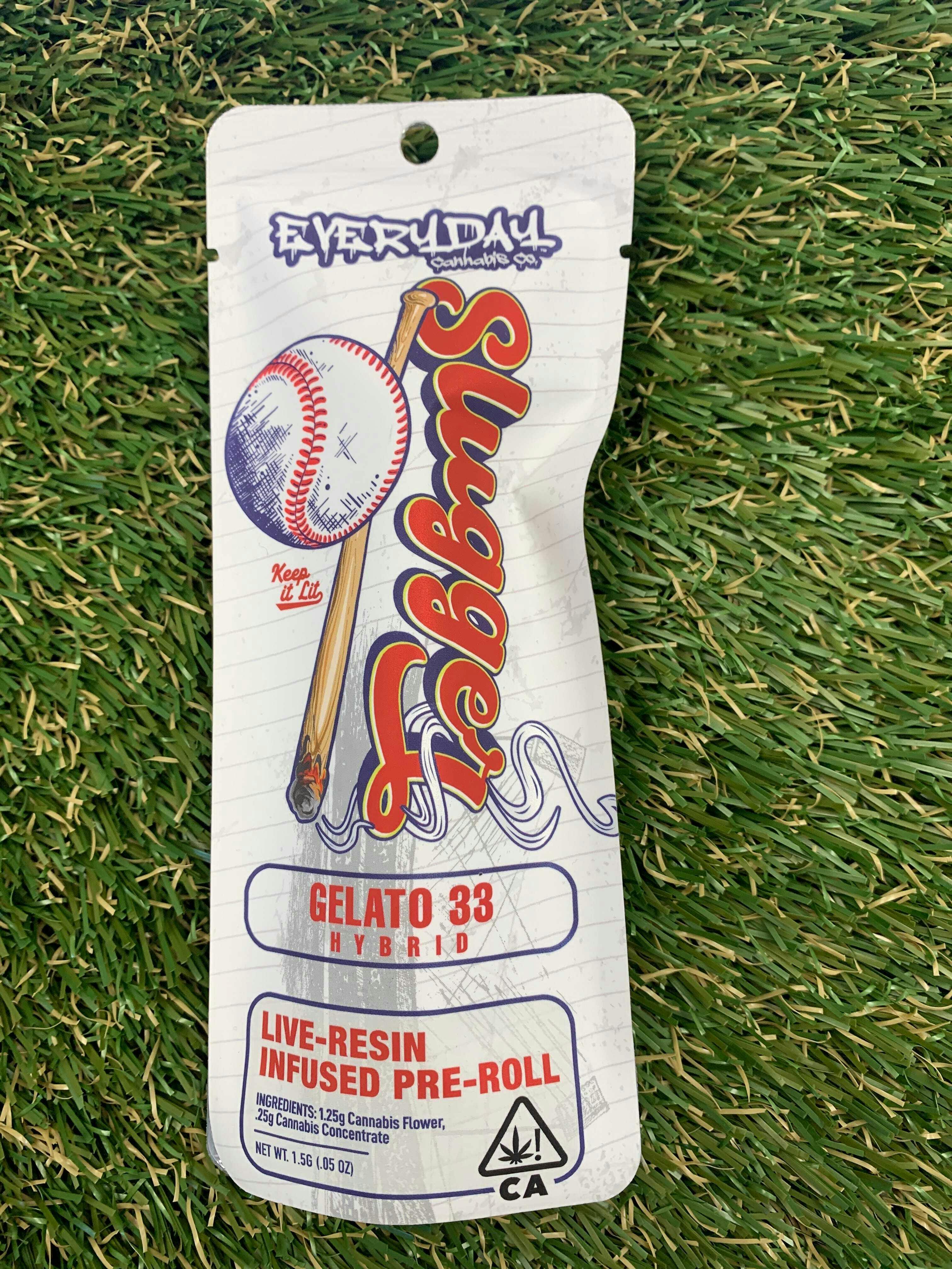 EVERYDAY CANNABIS CO - GELATO 33 SLUGGER 1.25G LR INFUSED - 1 gram