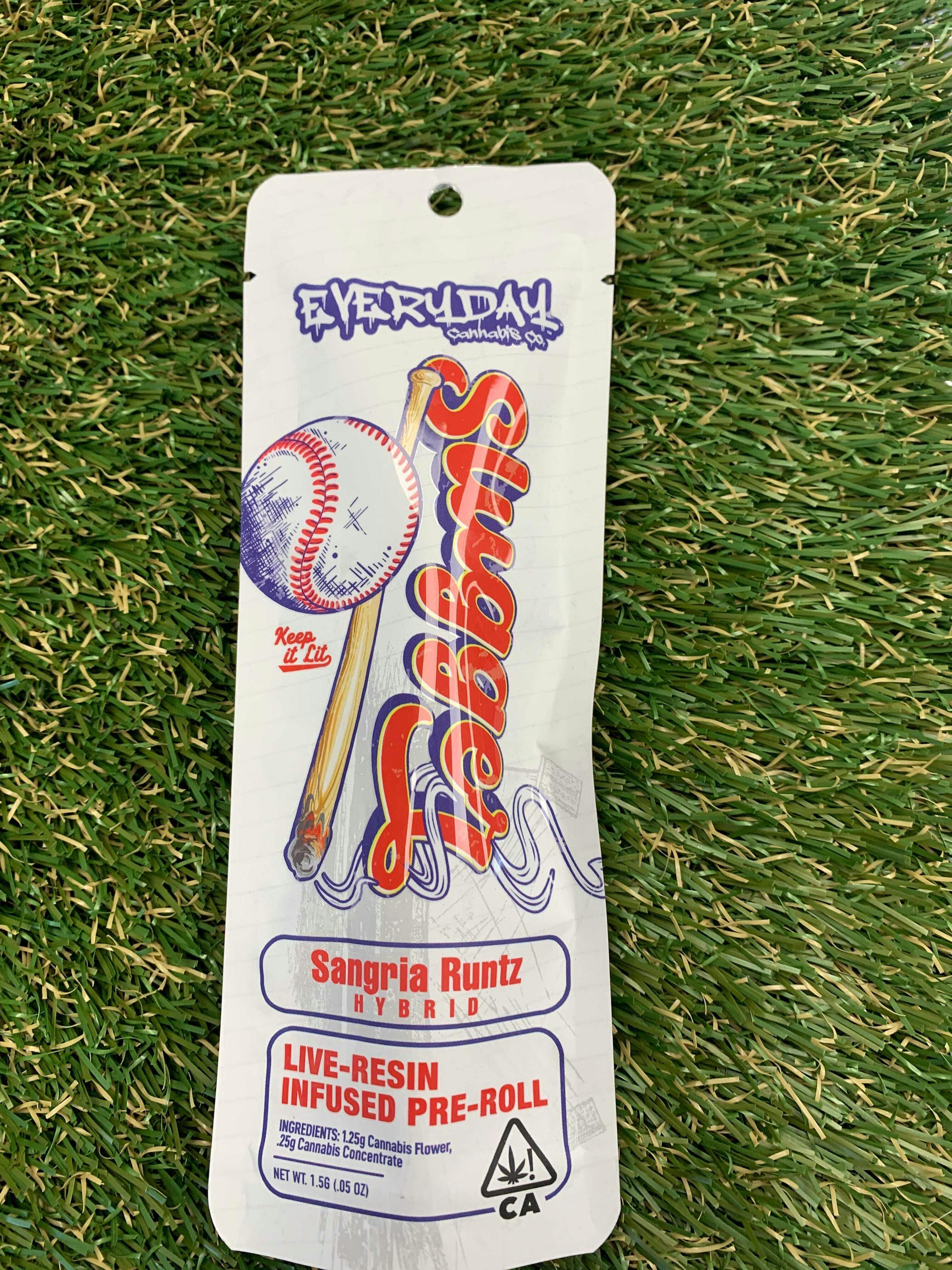EVERYDAY CANNABIS CO - SANGRIA RUNTZ SLUGGER 1.25G LR INFUSED - 1 gram