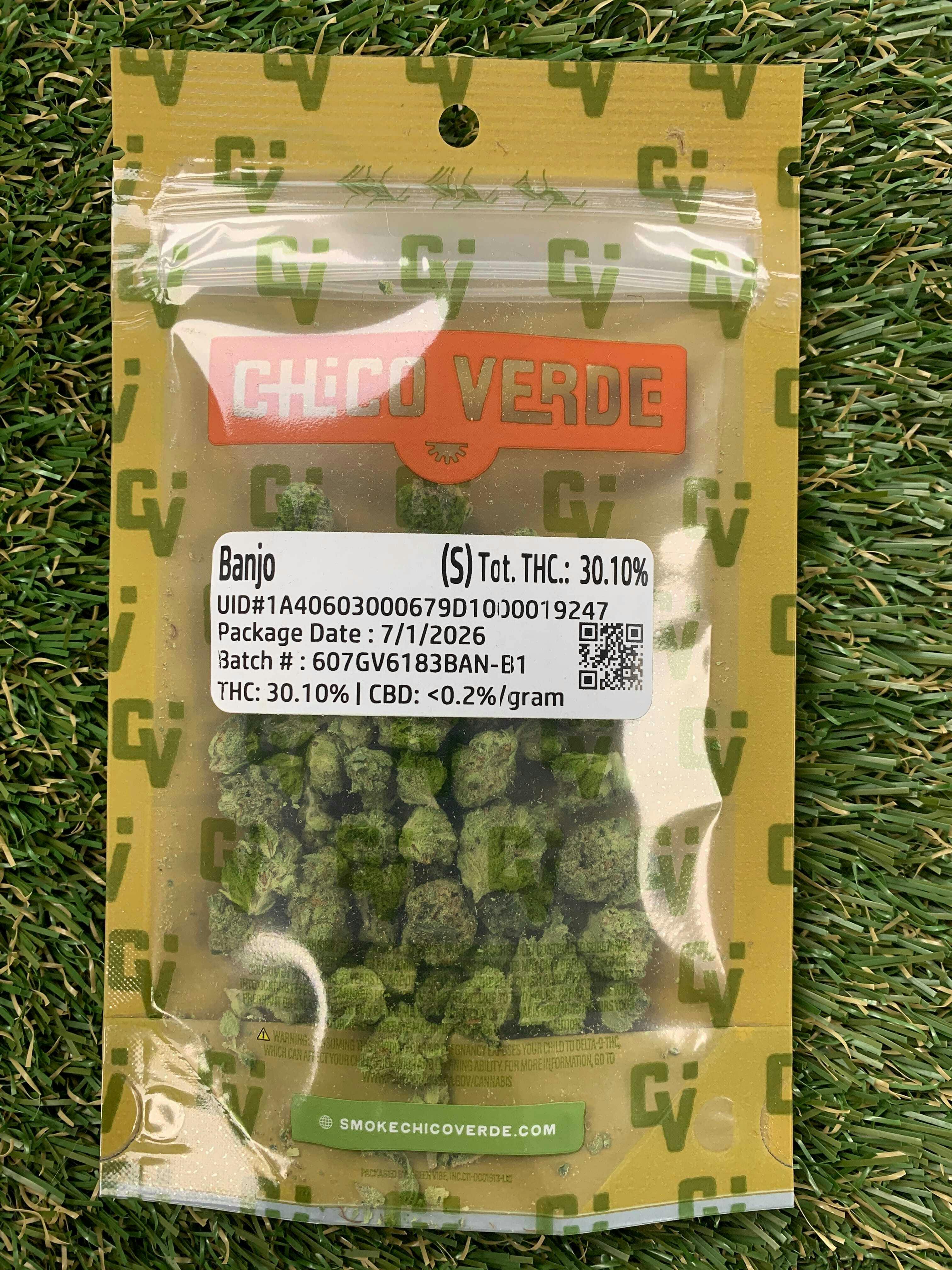 CHICO VERDE - BANJO SMALLS 3.5G - 1 gram