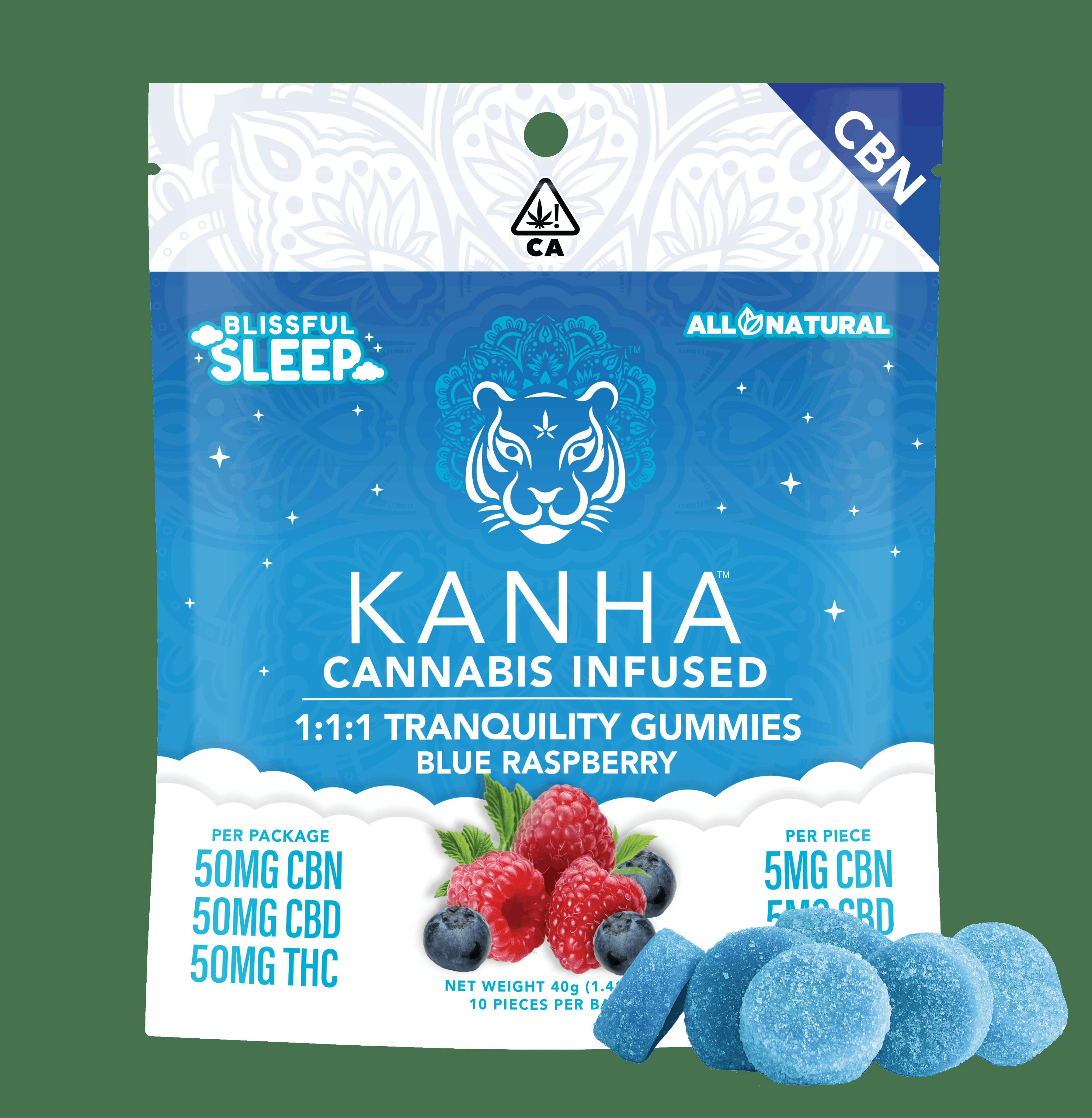 Kanha Tranquility 1:1:1 THC:CBN:CBD Gummies 150mg