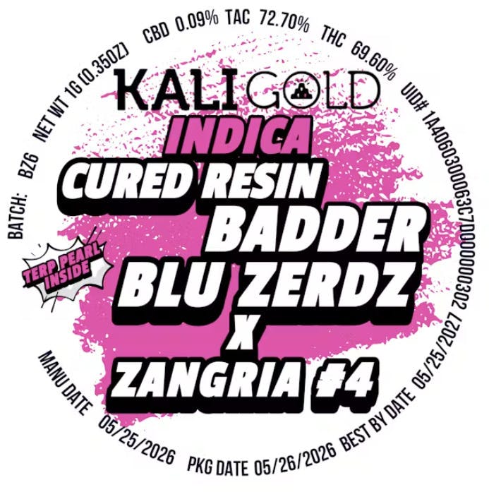 Kali Gold: Blu Zerdz X Zangria #4