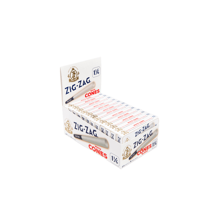 ZIG ZAG 1 1/4 WHITE CONES