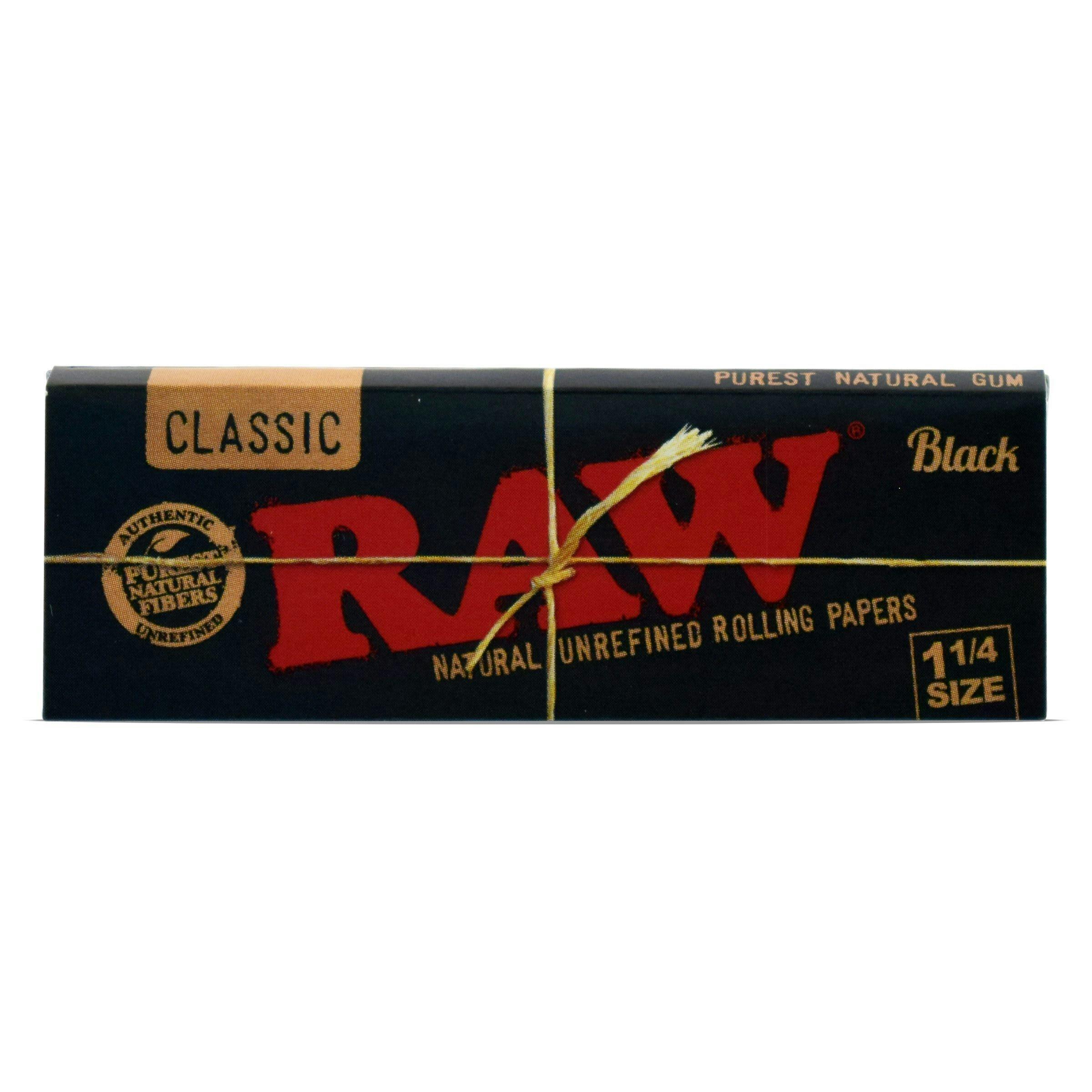 RAW - CLASSIC 1.25" ROLLING PAPERS BLACK PACK