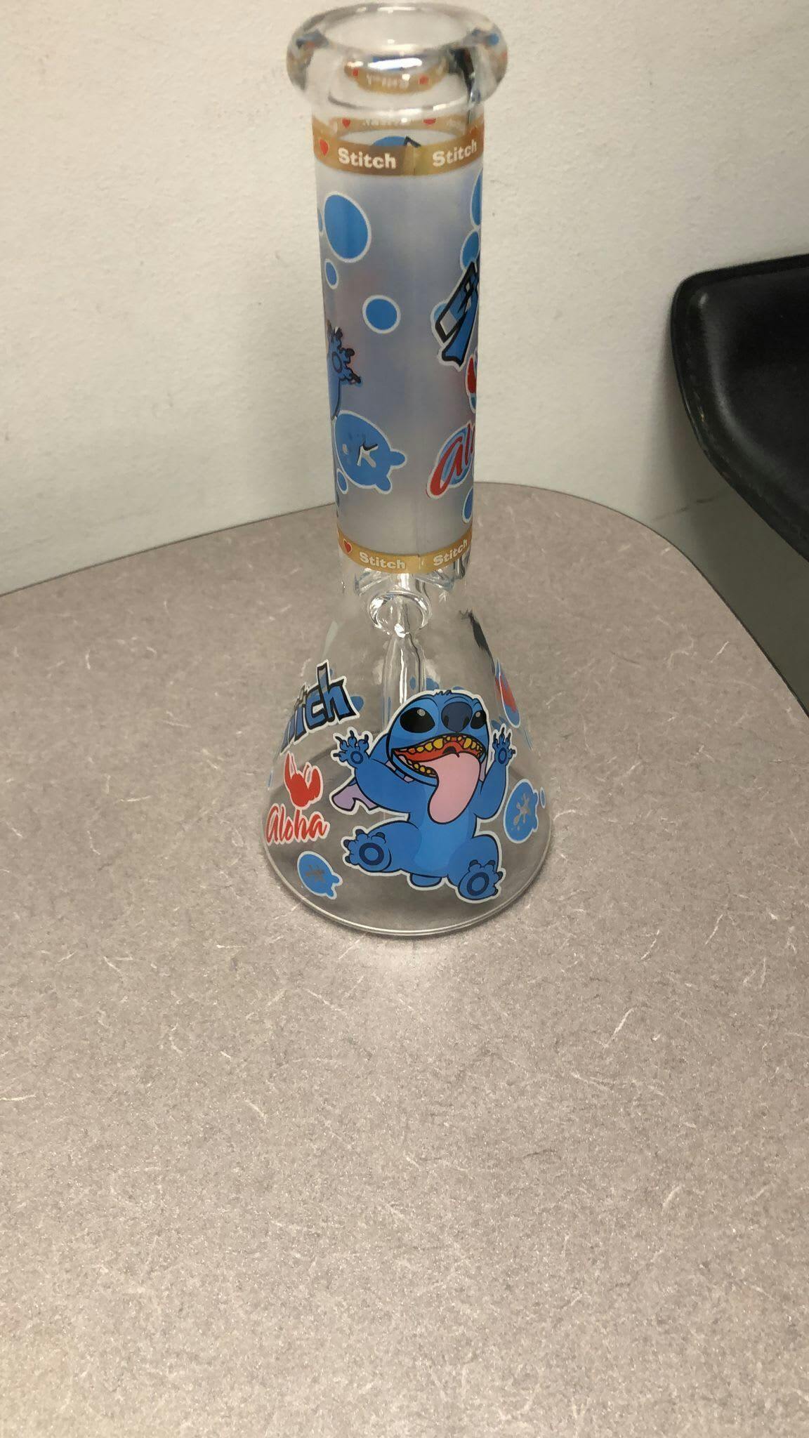 10" LILO & STITCH GLASS BONG