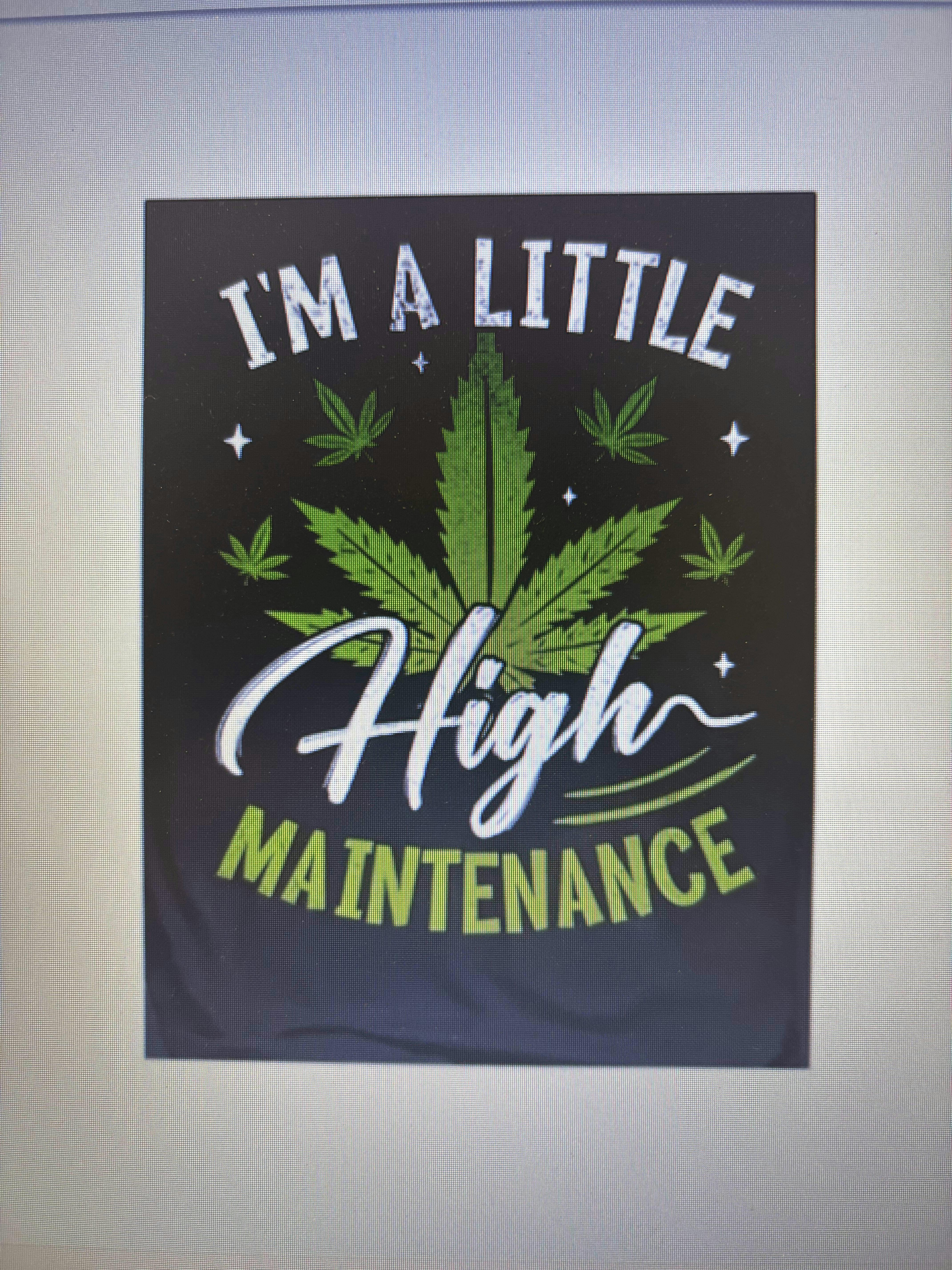 T-SHIRT WEED HIGH MAINTENANCE (LRG)