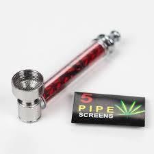 LARGE METAL PIPE WITH SCREEN
