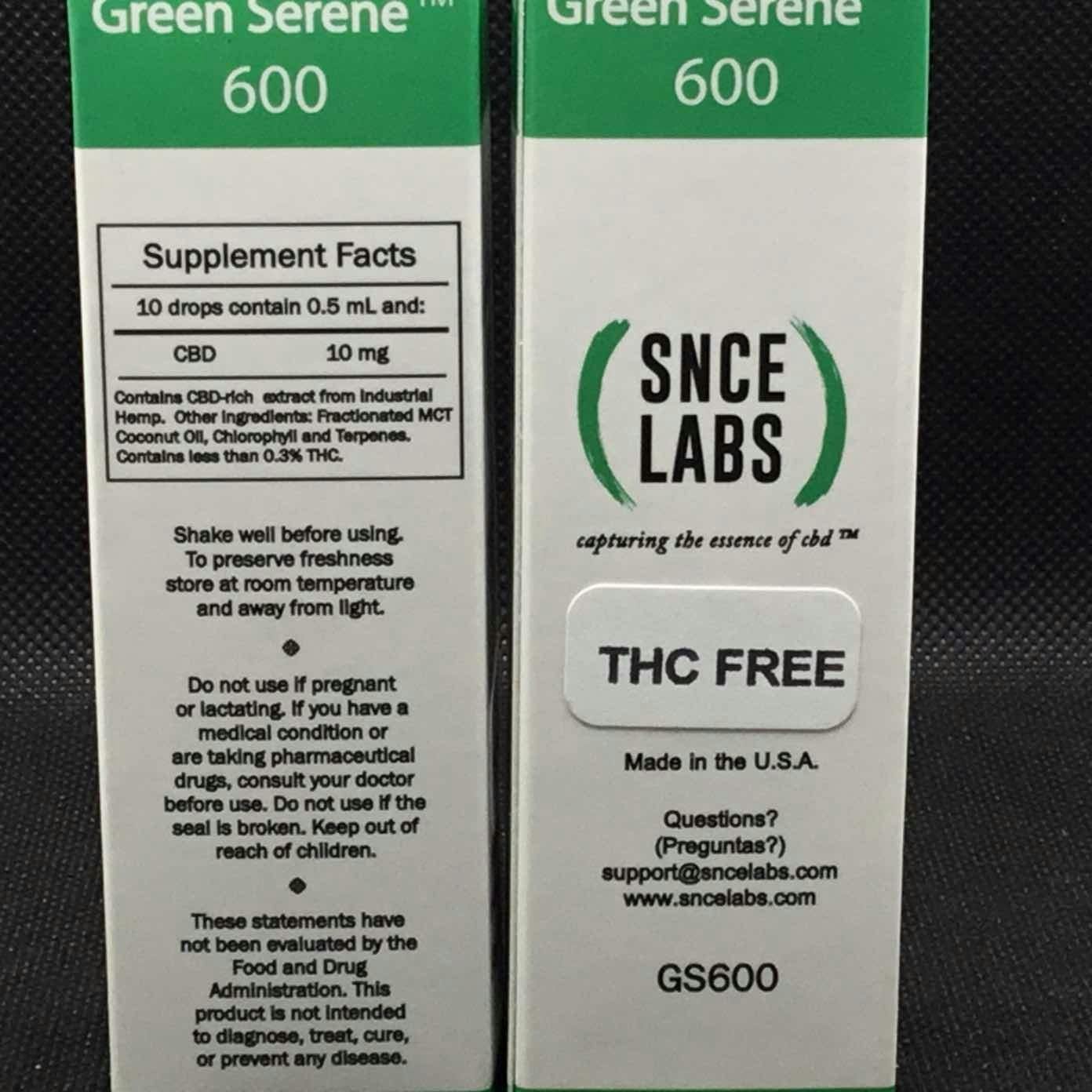 Snce Labs 600mg CBD Tincture