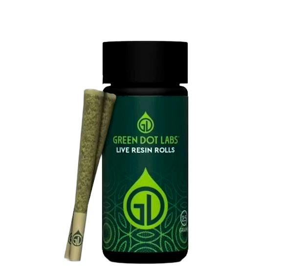 Green Dot Labs | Belgium Blu + Pink Froot Live Resin Infused PreRoll 5Pk