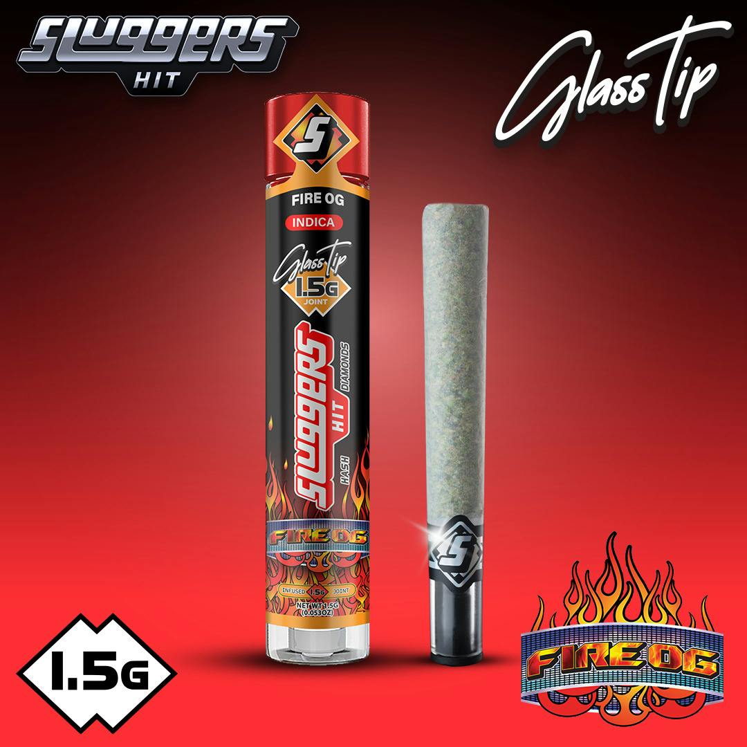 Sluggers | Fire OG Glass Tip Infused PreRoll