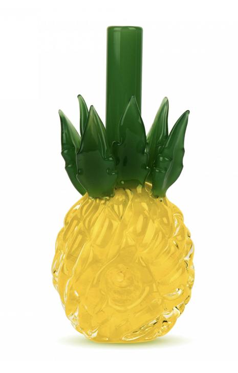 Red Eye Glass - Pineapple Hand Pipe - 4"