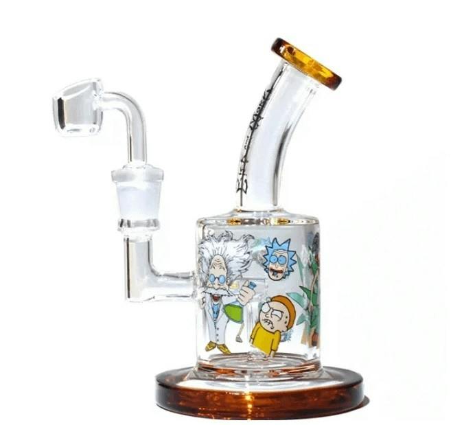 6" Rick and Morty Diffuser Rig - Green - 6" R+M Diffuser Rig - Green