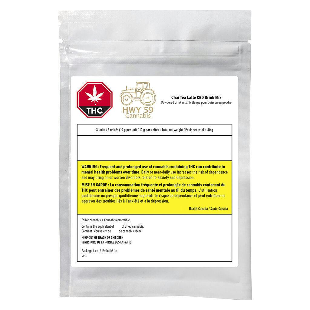HWY 59 Cannabis - Chai Tea Latte CBD Drink Mix - Blend - 3 Pack