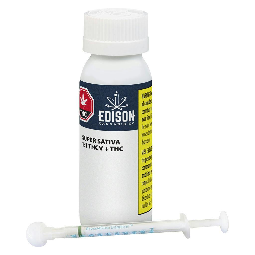 Edison Cannabis Co - Super Sativa 1:1 THCV+THC - Sativa - 30ml