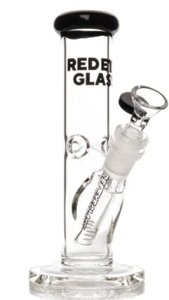 Red Eye Glass 8" Straight Base Bong Multiple Colours